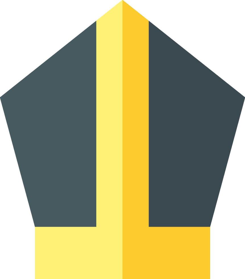 A yellow and black crown icon vector