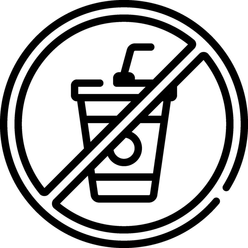 No drink sign vector