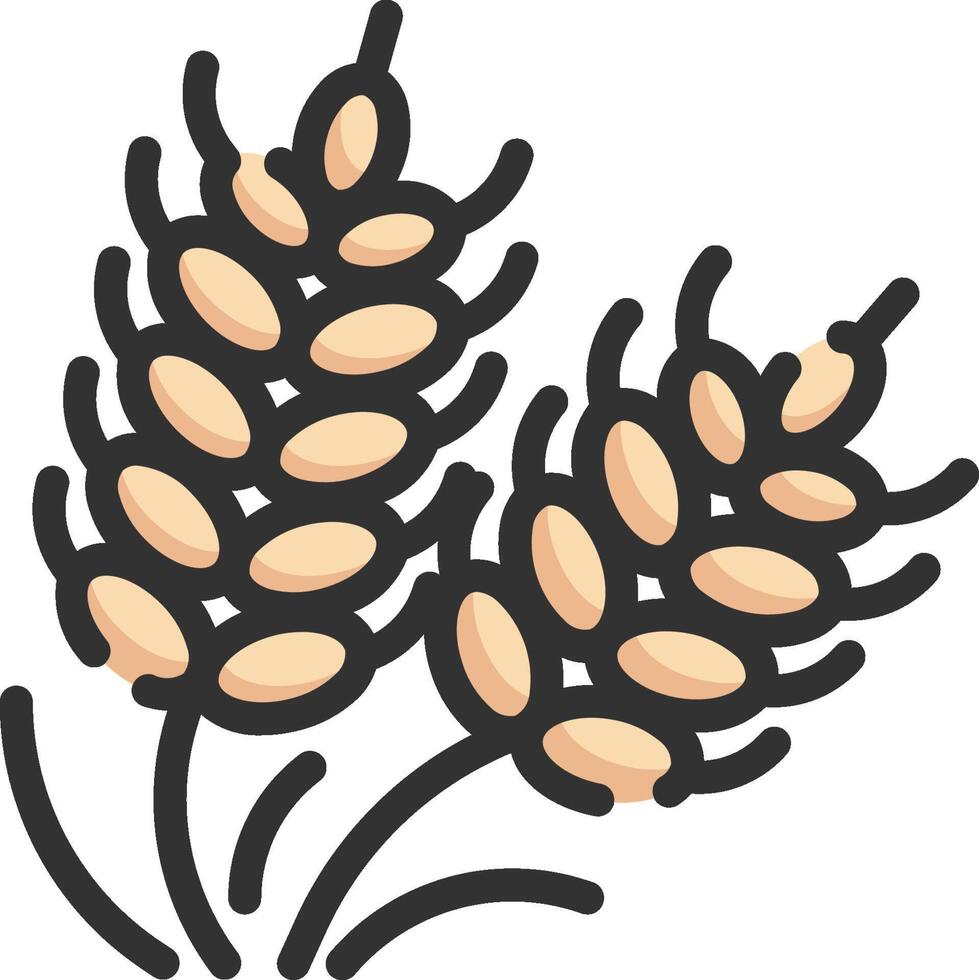 Wheat icon illustration vector