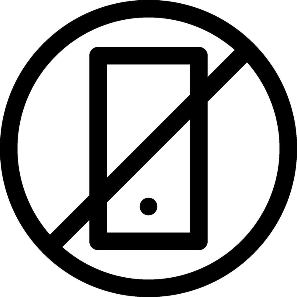 No phone sign vector