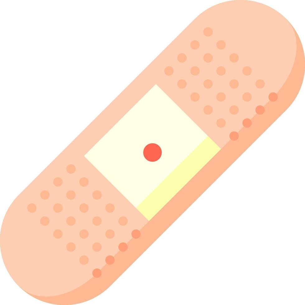 A bandage with a red dot on it vector