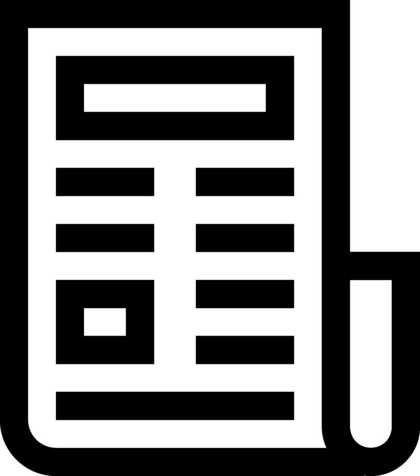 A newspaper icon with a pen and paper vector