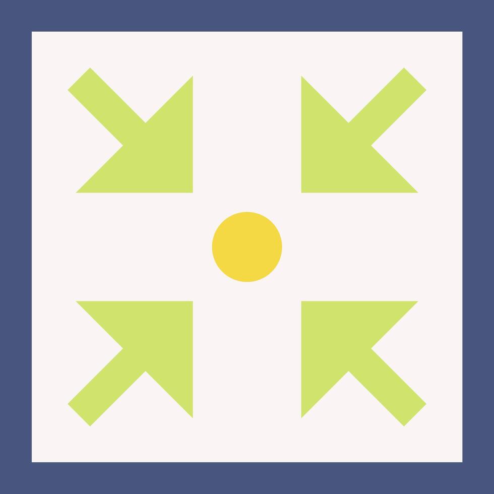 A square with four arrows pointing in different directions vector