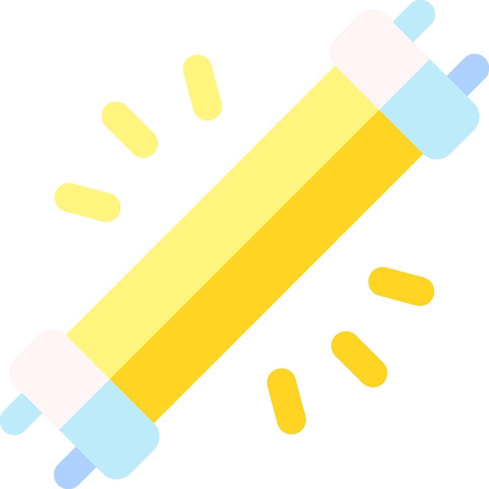 A yellow tube with blue and yellow lights vector
