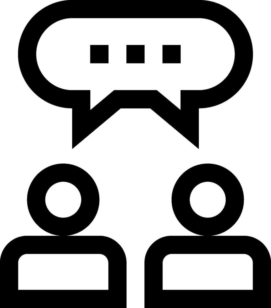 Two people are talking with a speech bubble vector