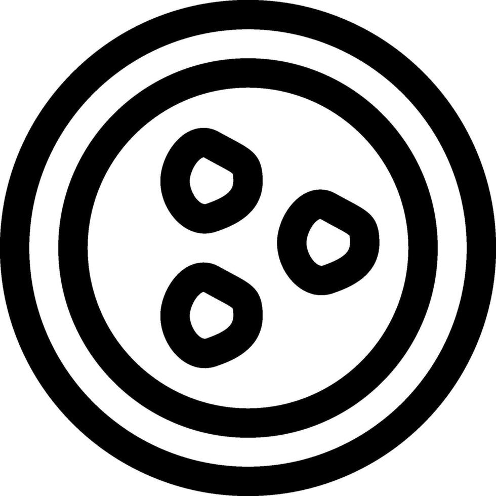A black and white image of a button vector