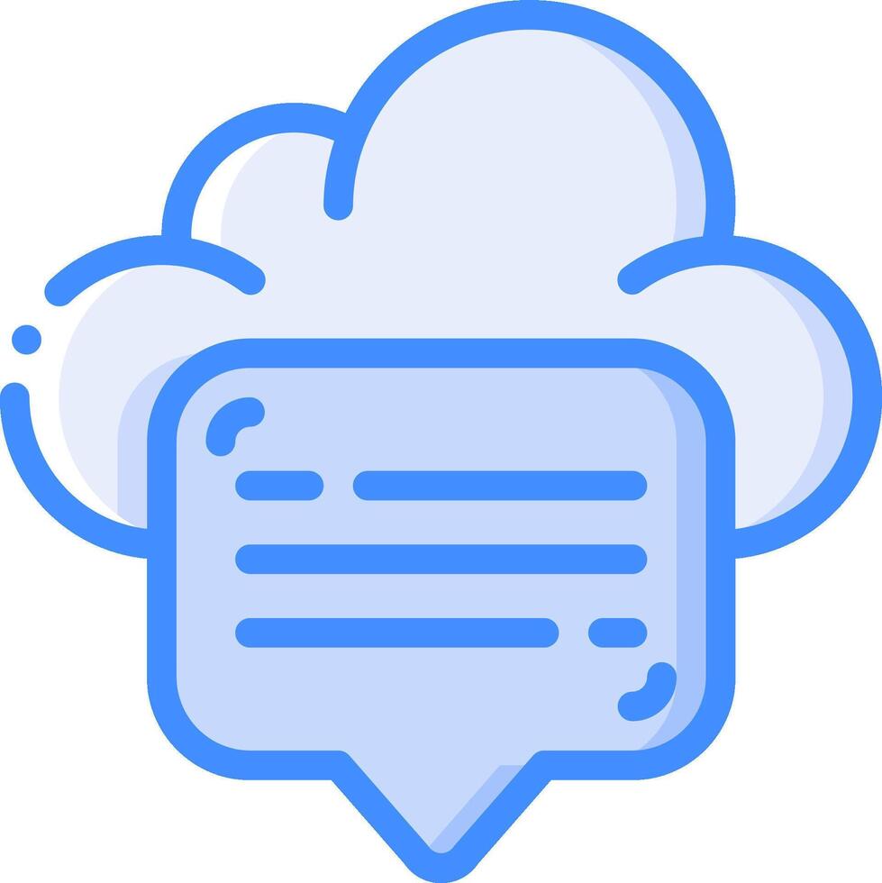 A cloud with a speech bubble icon vector