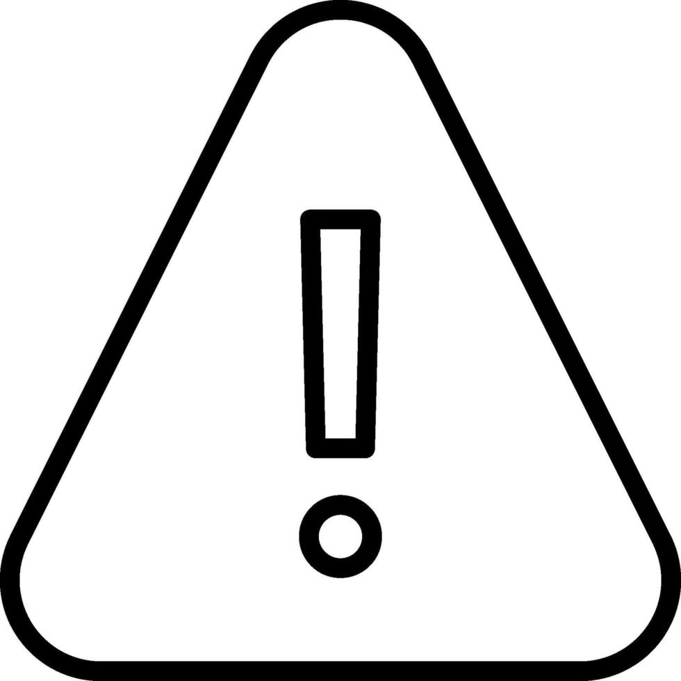 A black and white image of a warning sign vector