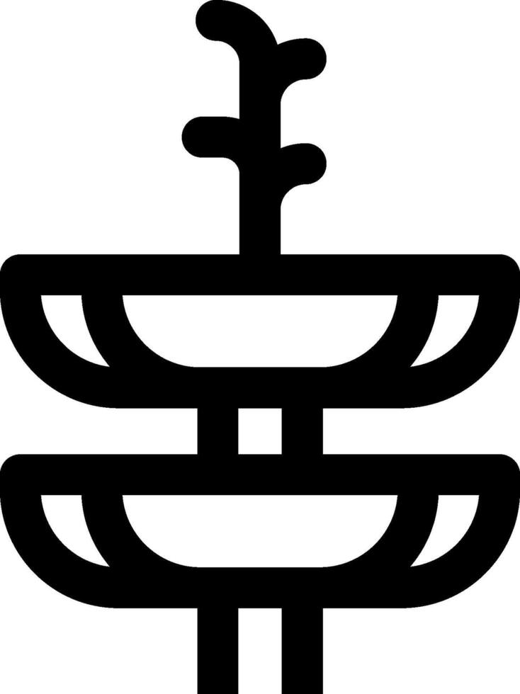 A black and white image of a fountain vector