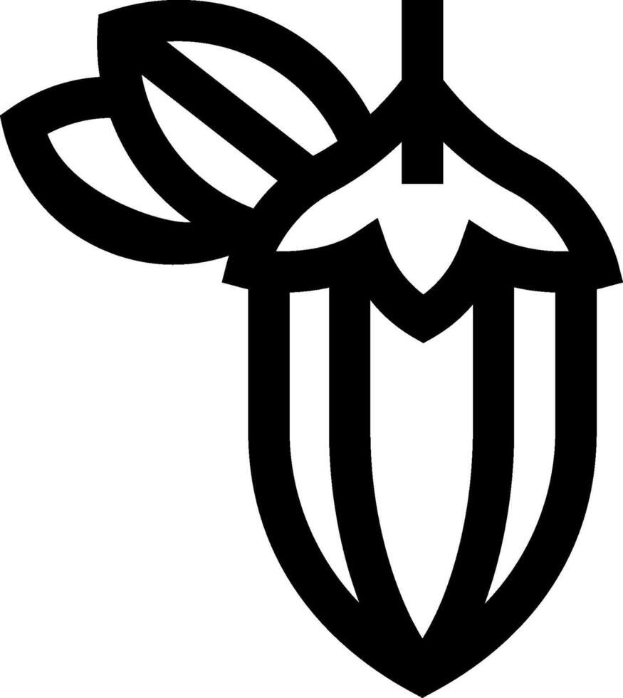 Cocoa pod icon vector