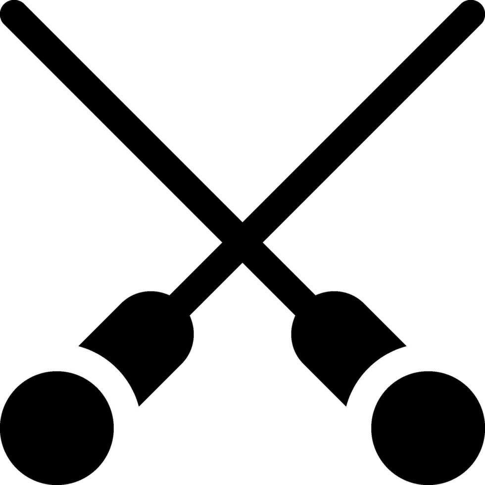 Crossed sticks icon on a white background vector