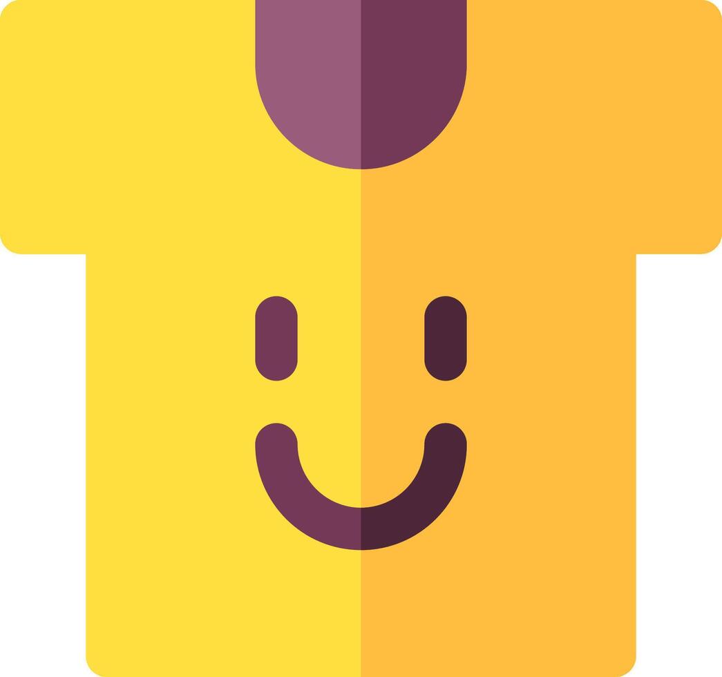 A yellow shirt with a smiley face on it vector