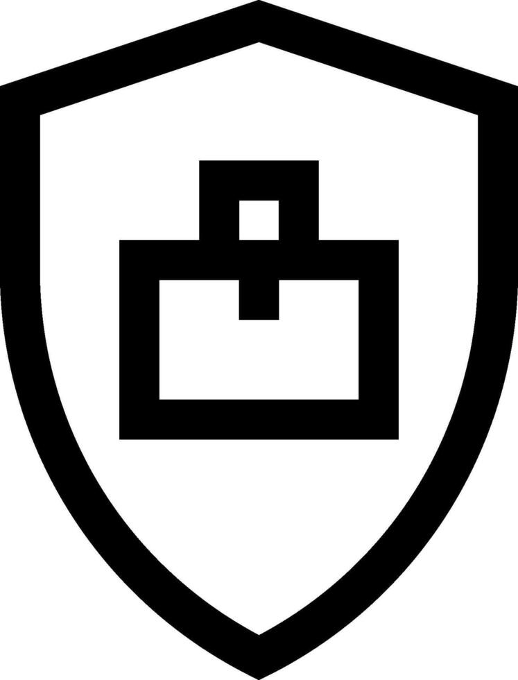 A black and white shield with a battery icon vector