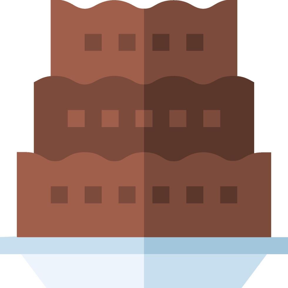 A chocolate cake with a white background vector