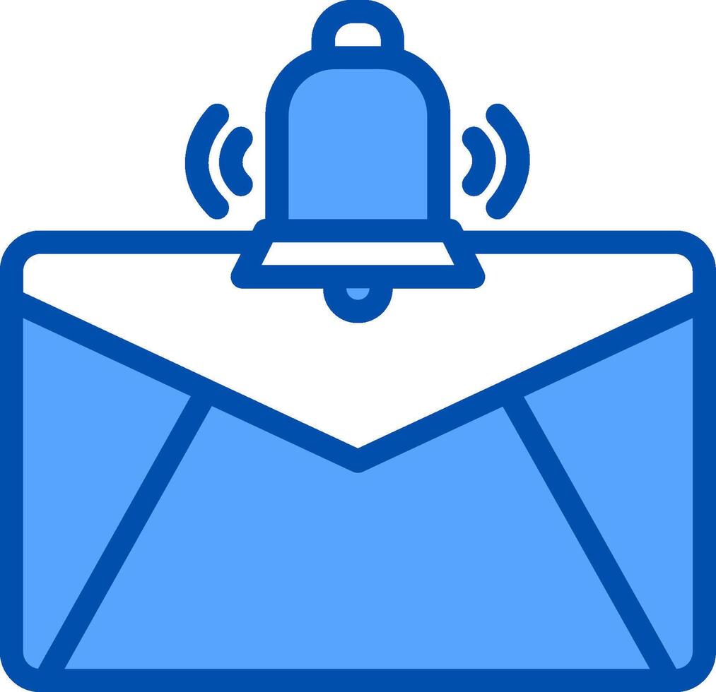 Email icon with bell vector
