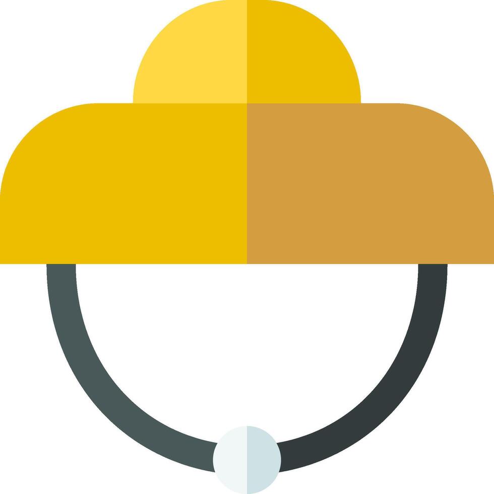 A yellow hat with a white ball on it vector