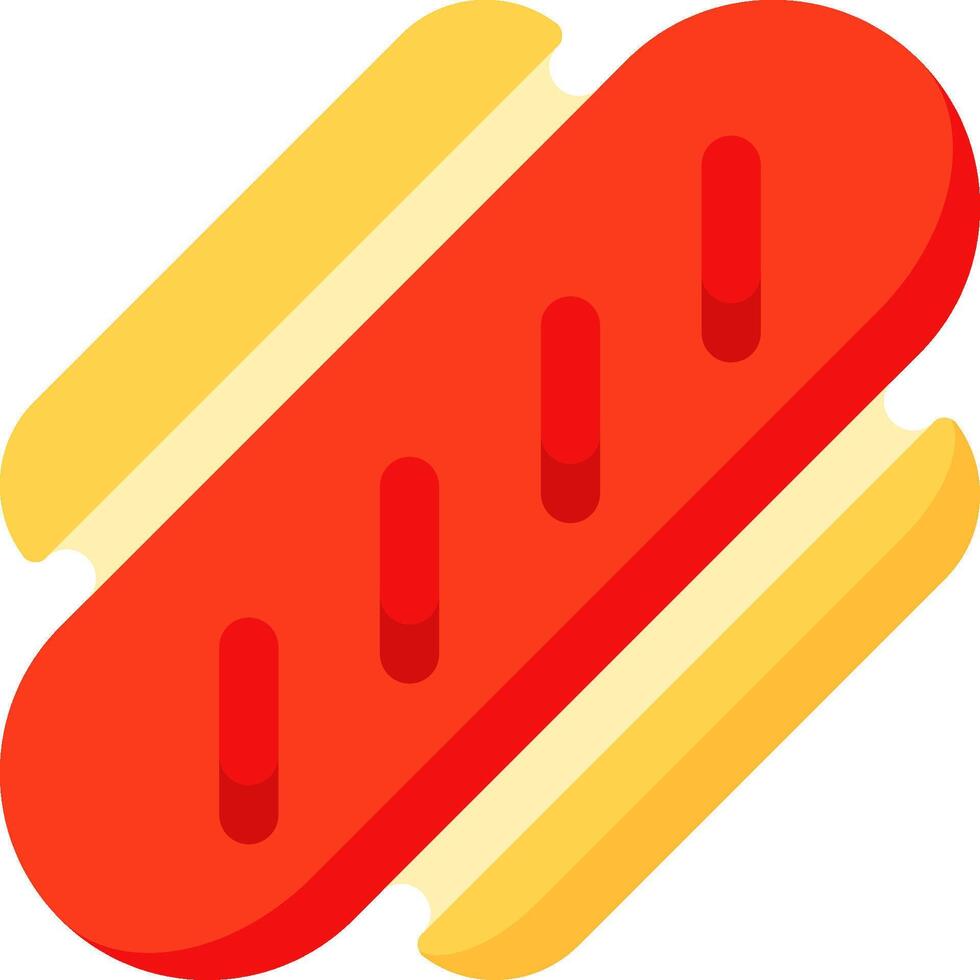 A hot dog is shown on a white background vector