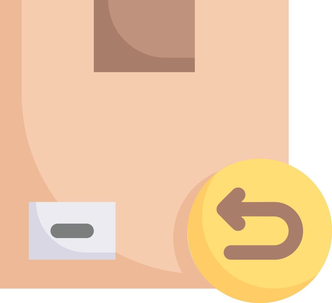 A box with a yellow arrow pointing to it vector