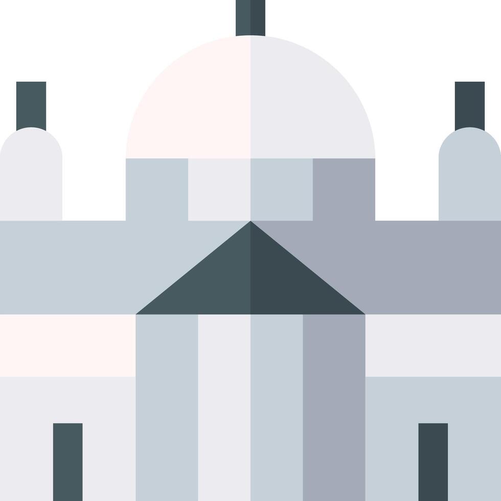 A church with a dome and a tower vector