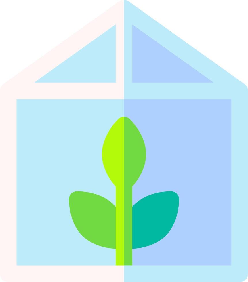 A green plant inside a window vector