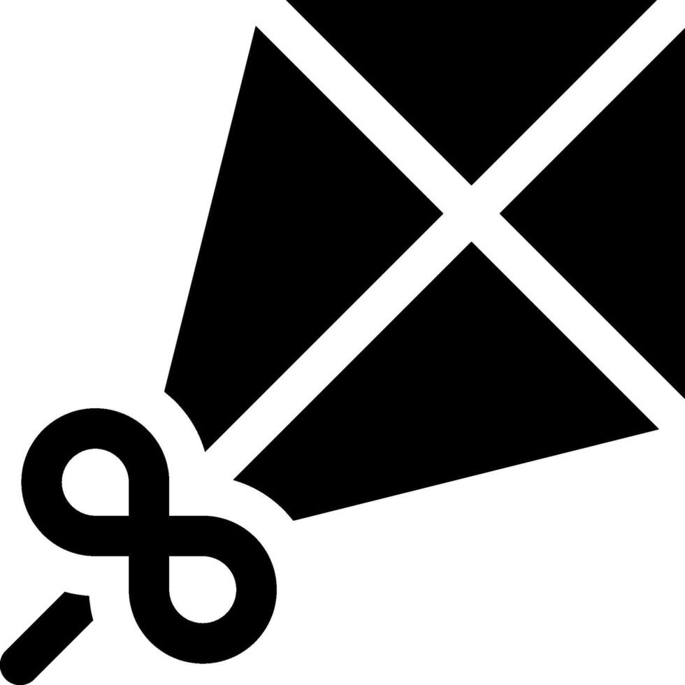 A black and white kite with an infinity symbol vector