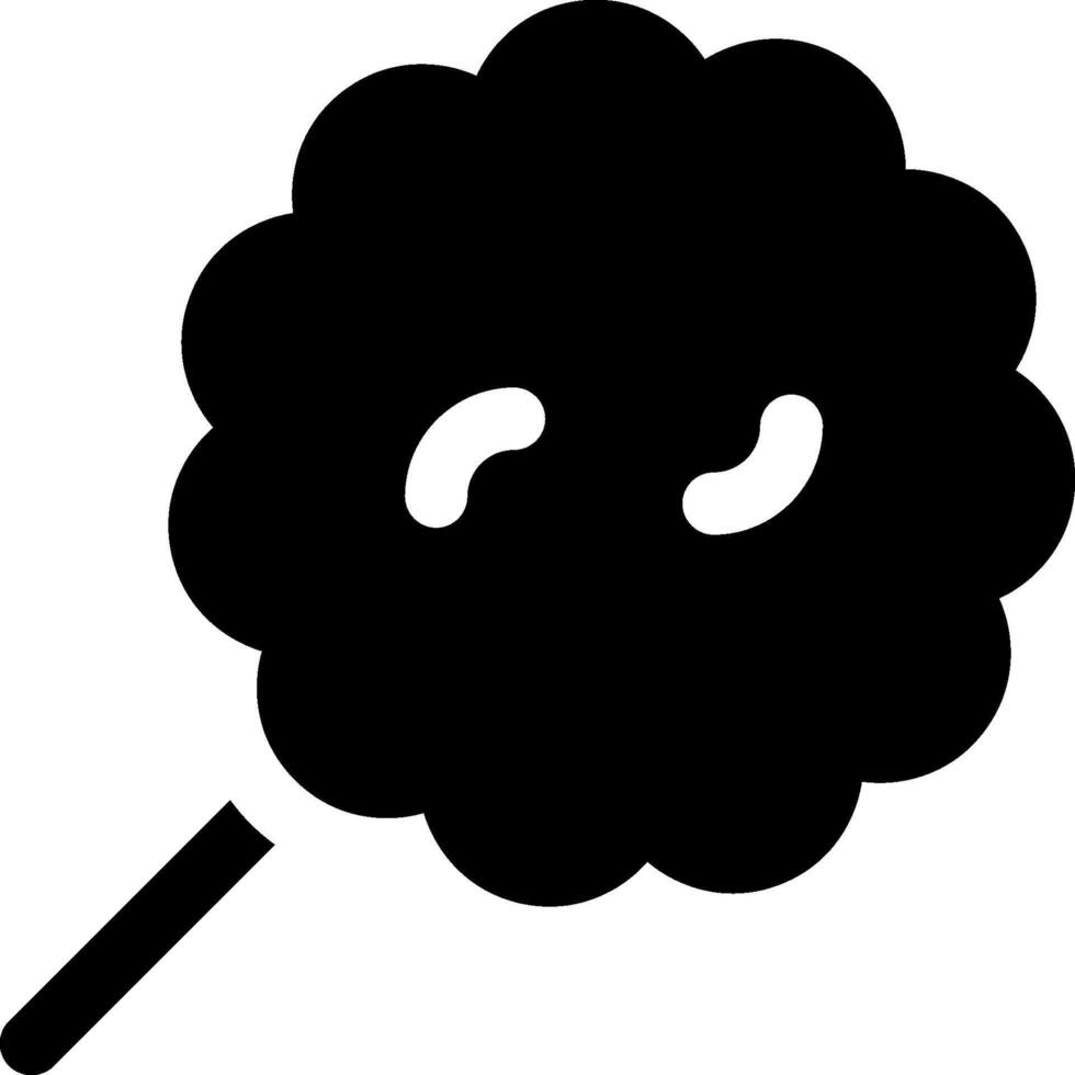 A black and white image of a lollipop vector