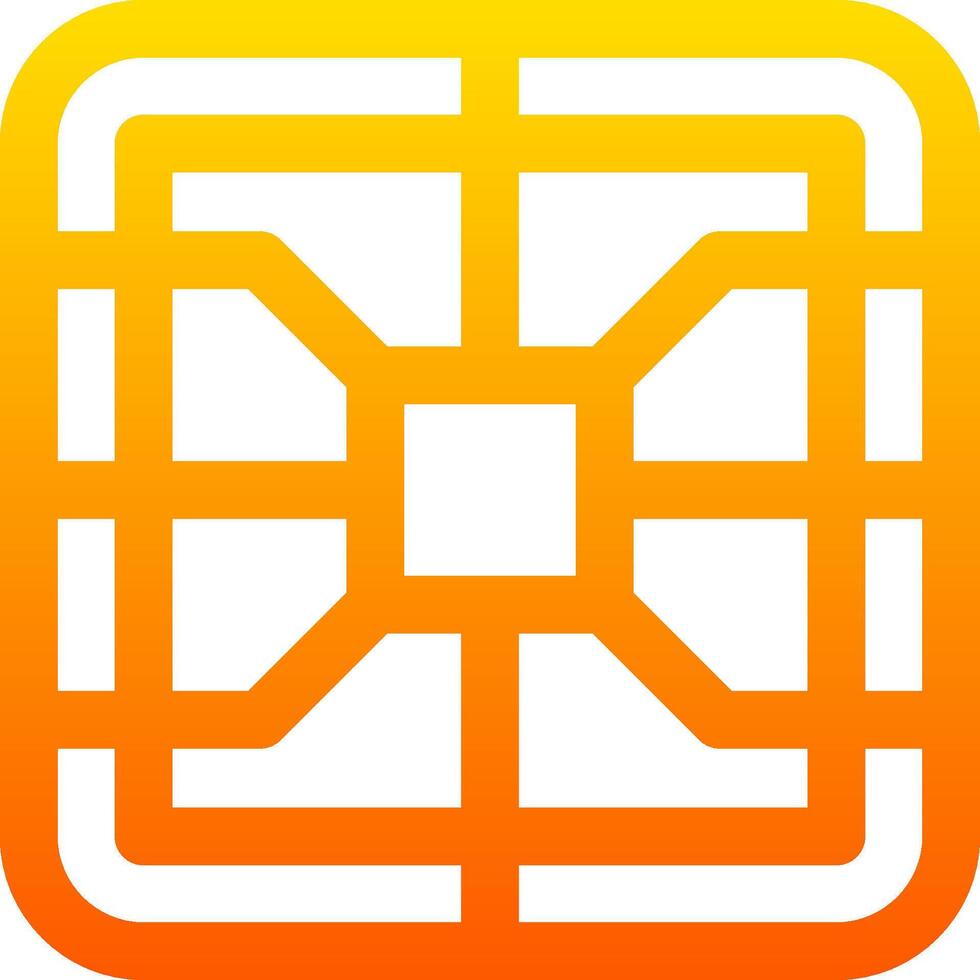 A square icon with an orange and yellow background vector