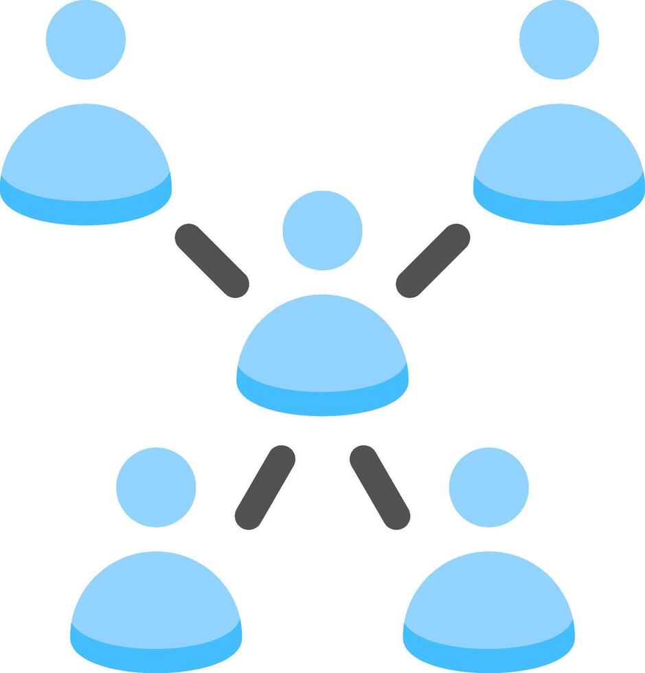 A group of people connected by a circle vector