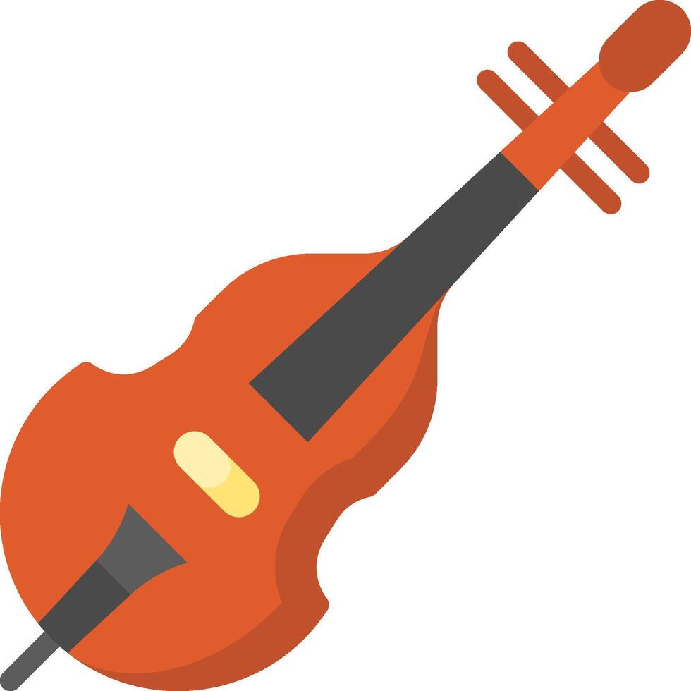 Violin flat icon vector