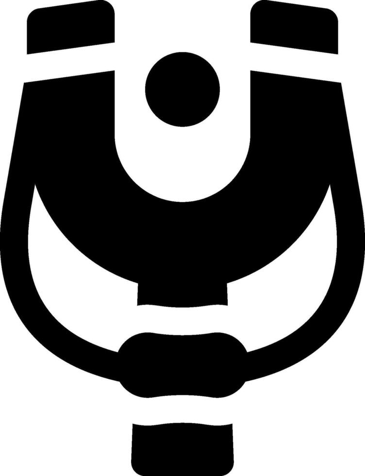 A black and white icon of a man holding a pipe vector