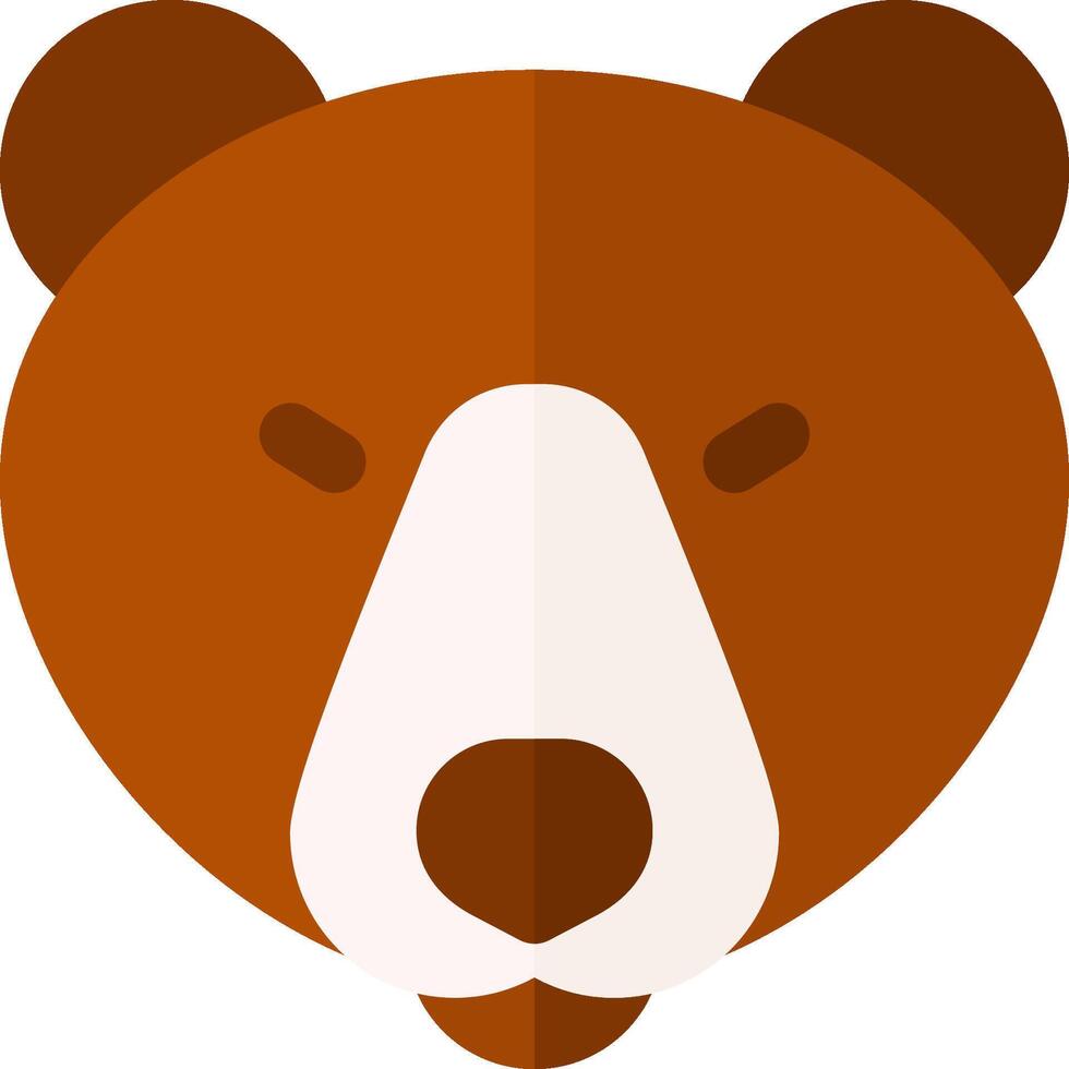 A brown bear head with a white face vector