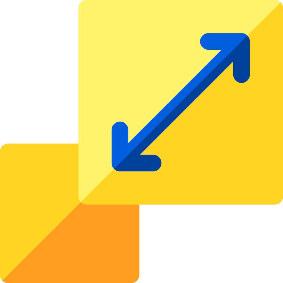 A yellow square with an arrow pointing up vector