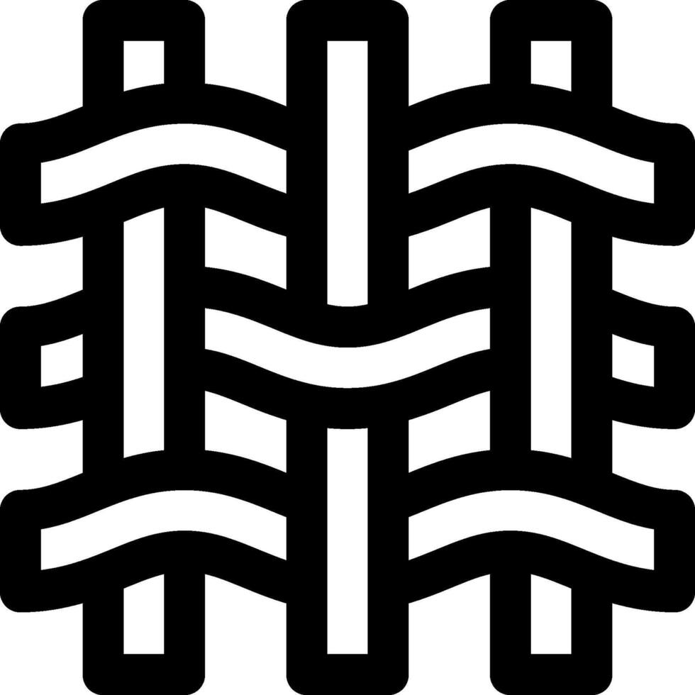A black and white logo of a woven pattern vector
