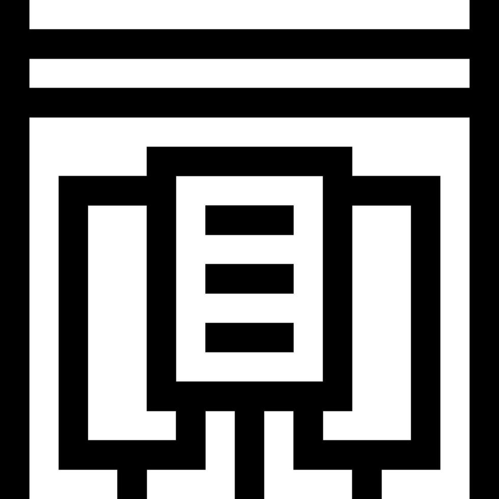 A black and white icon of a computer vector
