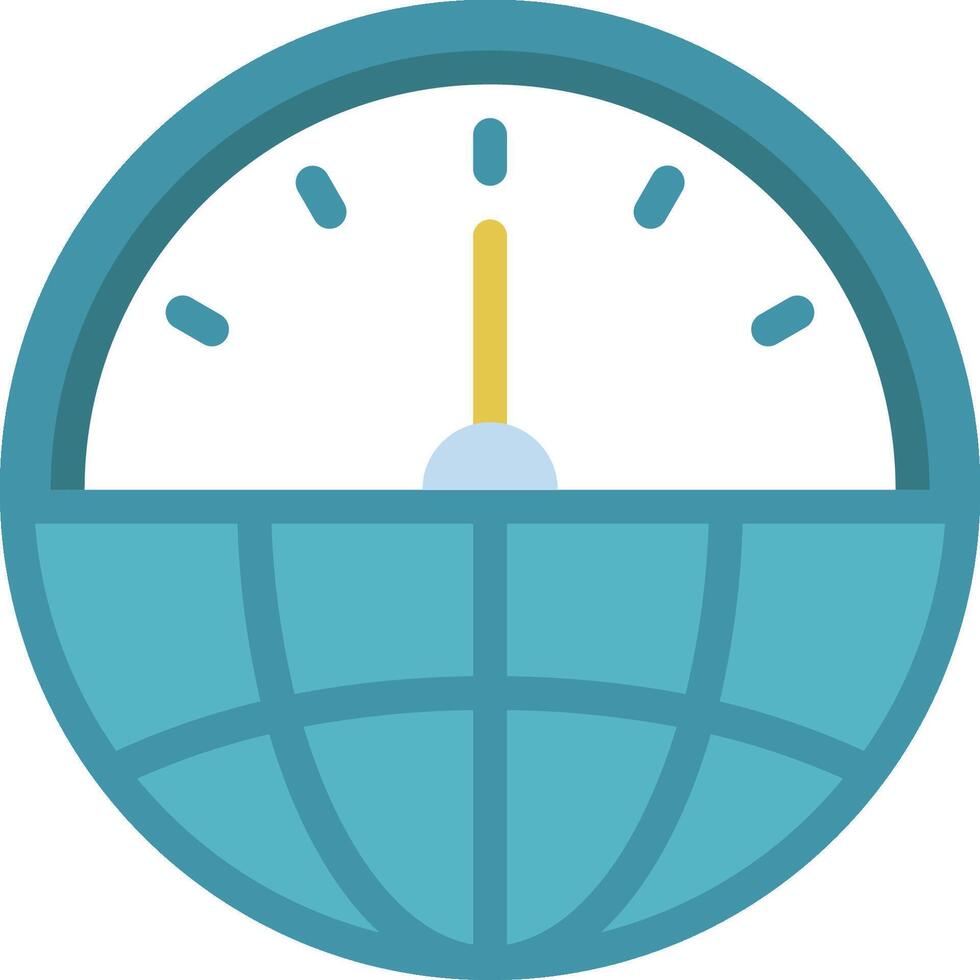 A globe with a clock on it vector