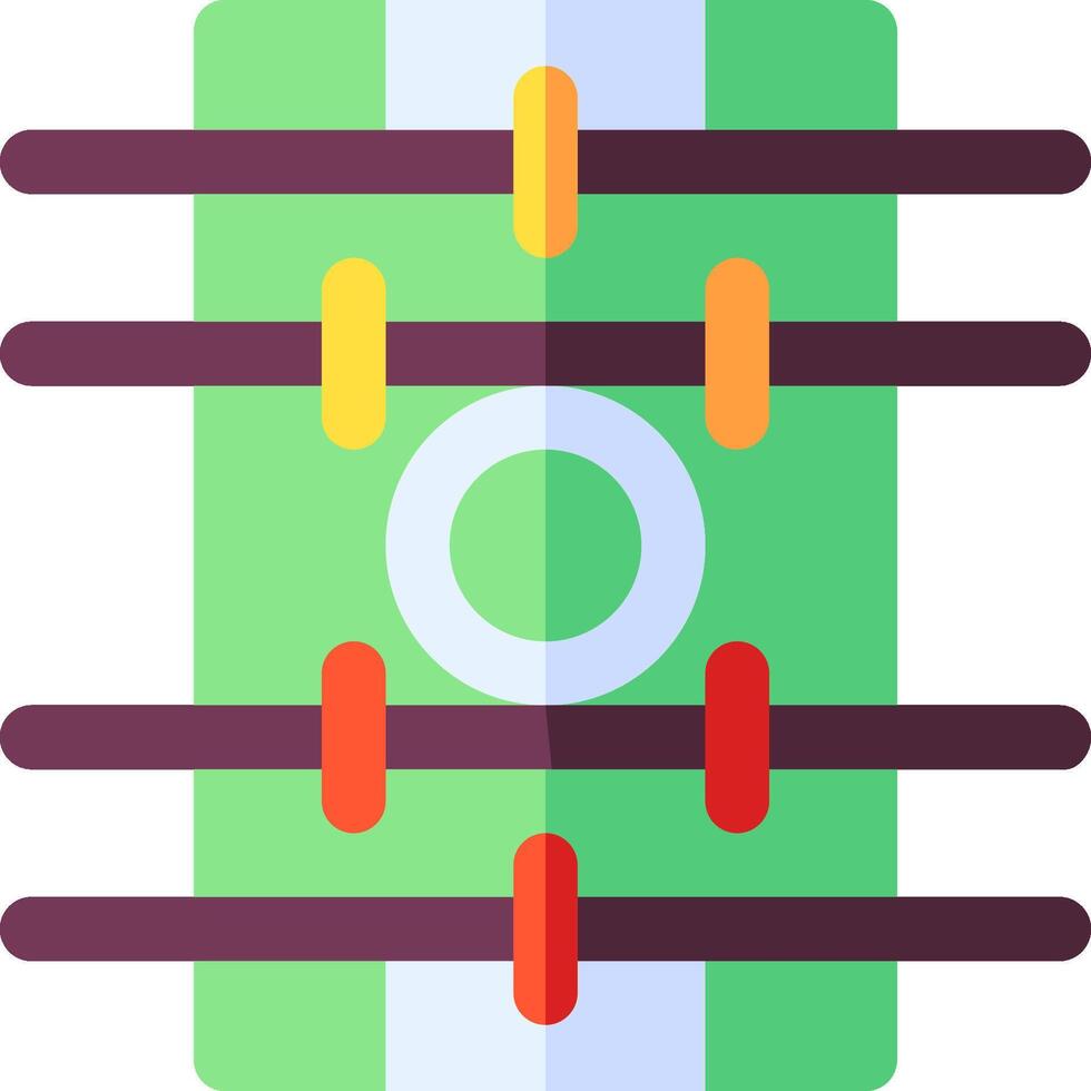 A flat icon of a soccer ball with four lines vector