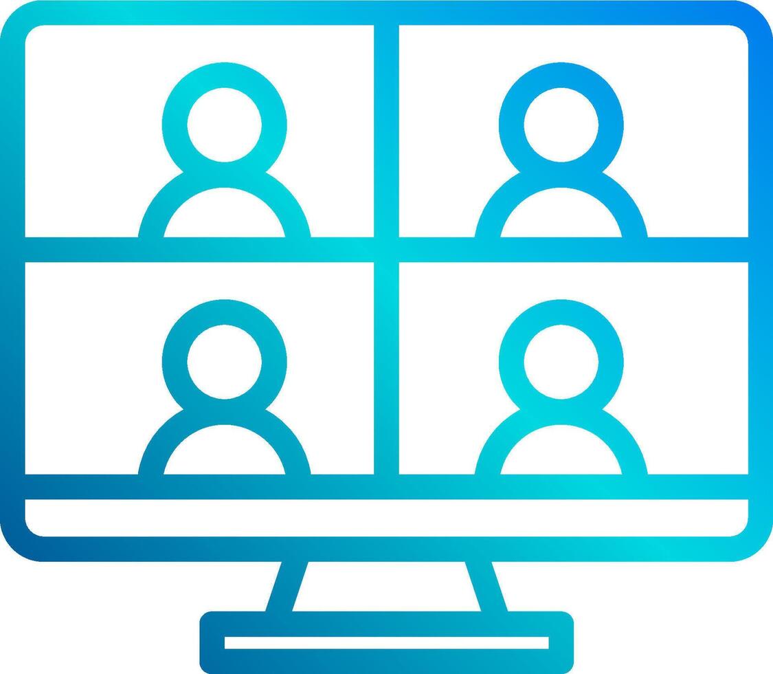 A computer screen with people on it vector