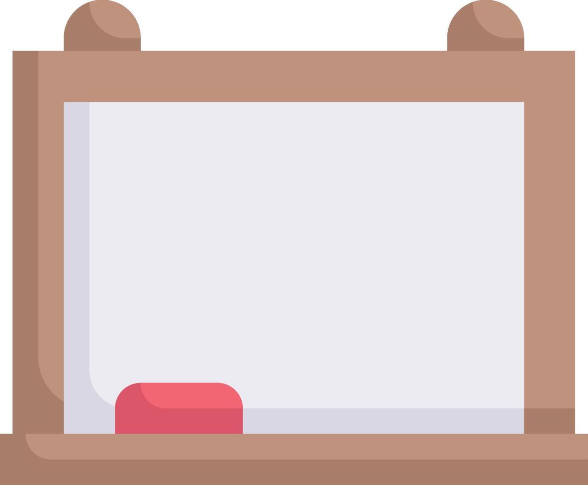A wooden frame with a blank white board vector