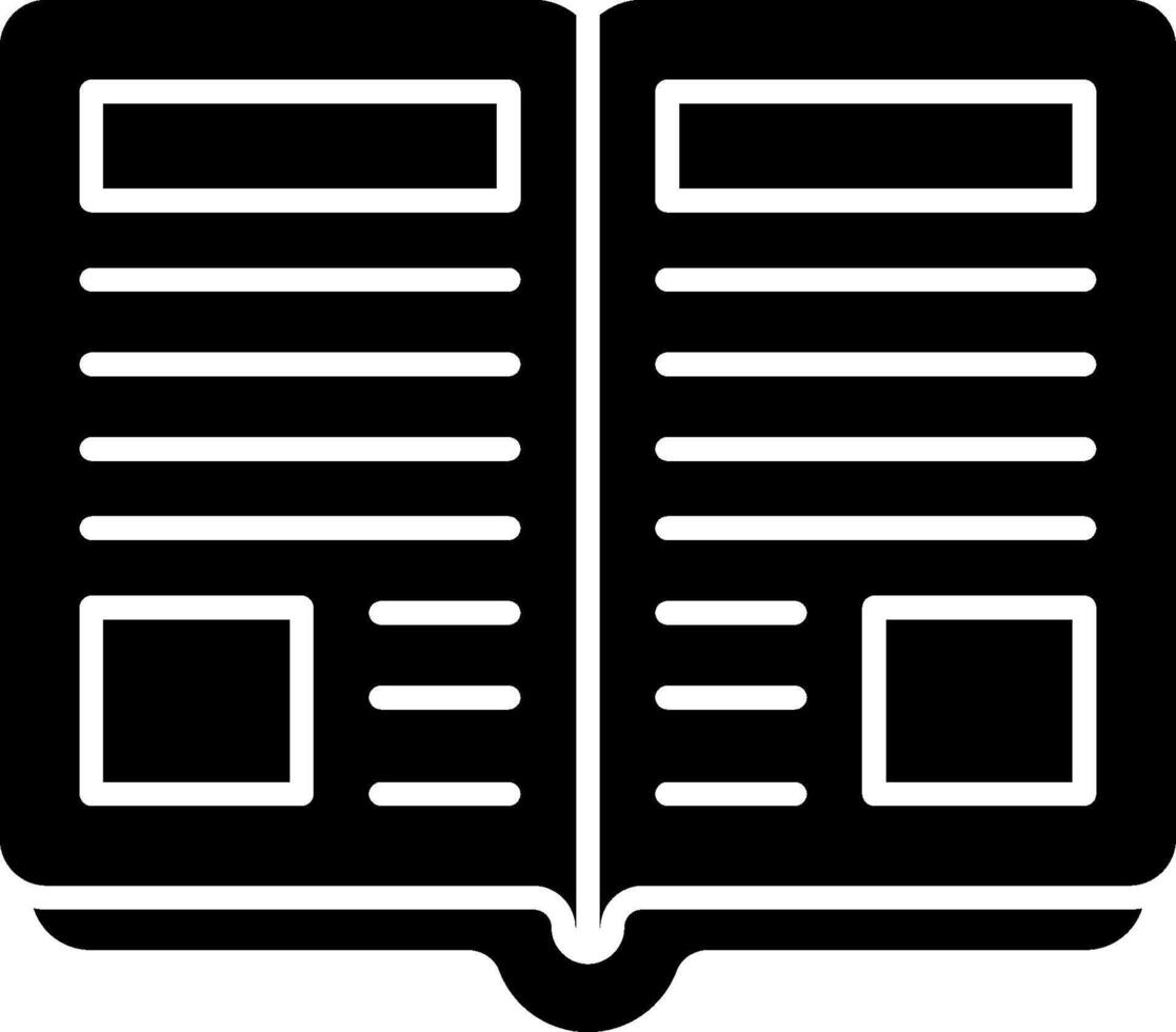 An open book icon on a white background vector