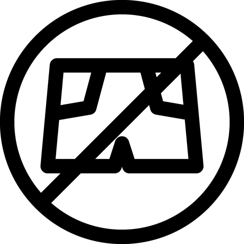 No shorts sign vector