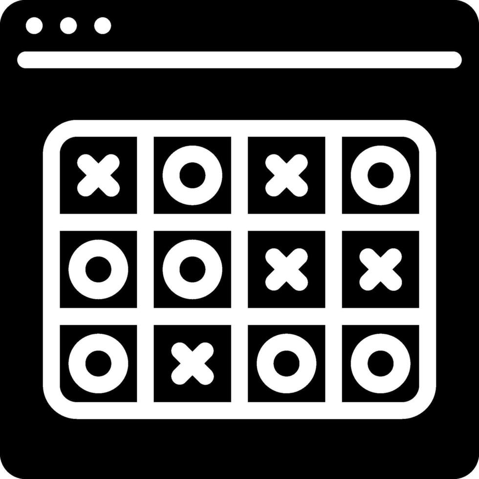 A black and white icon of a tic - tac - toe board vector