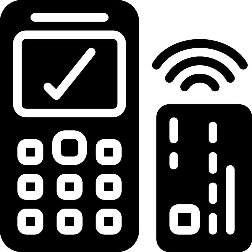 Mobile phone and credit card icon vector
