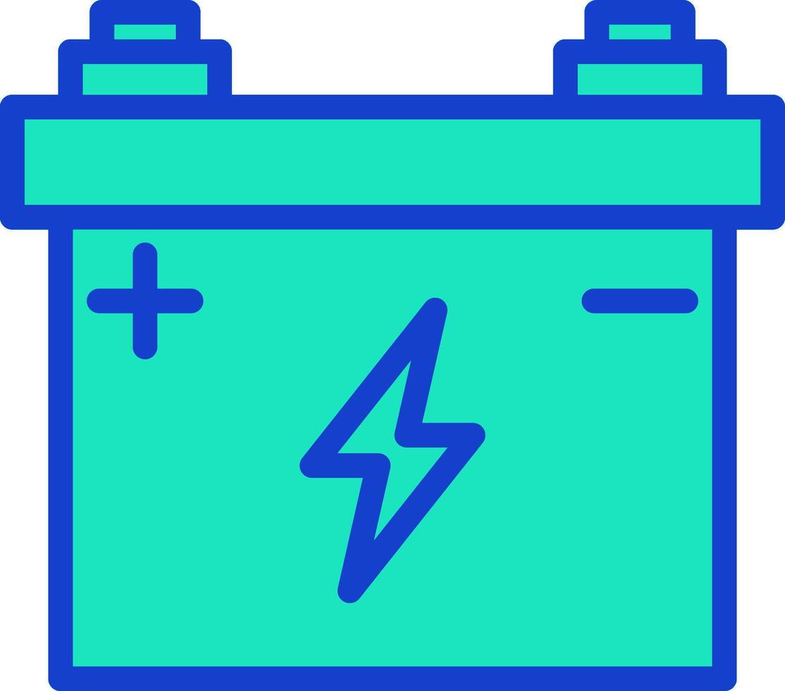 A battery icon with a lightning bolt vector