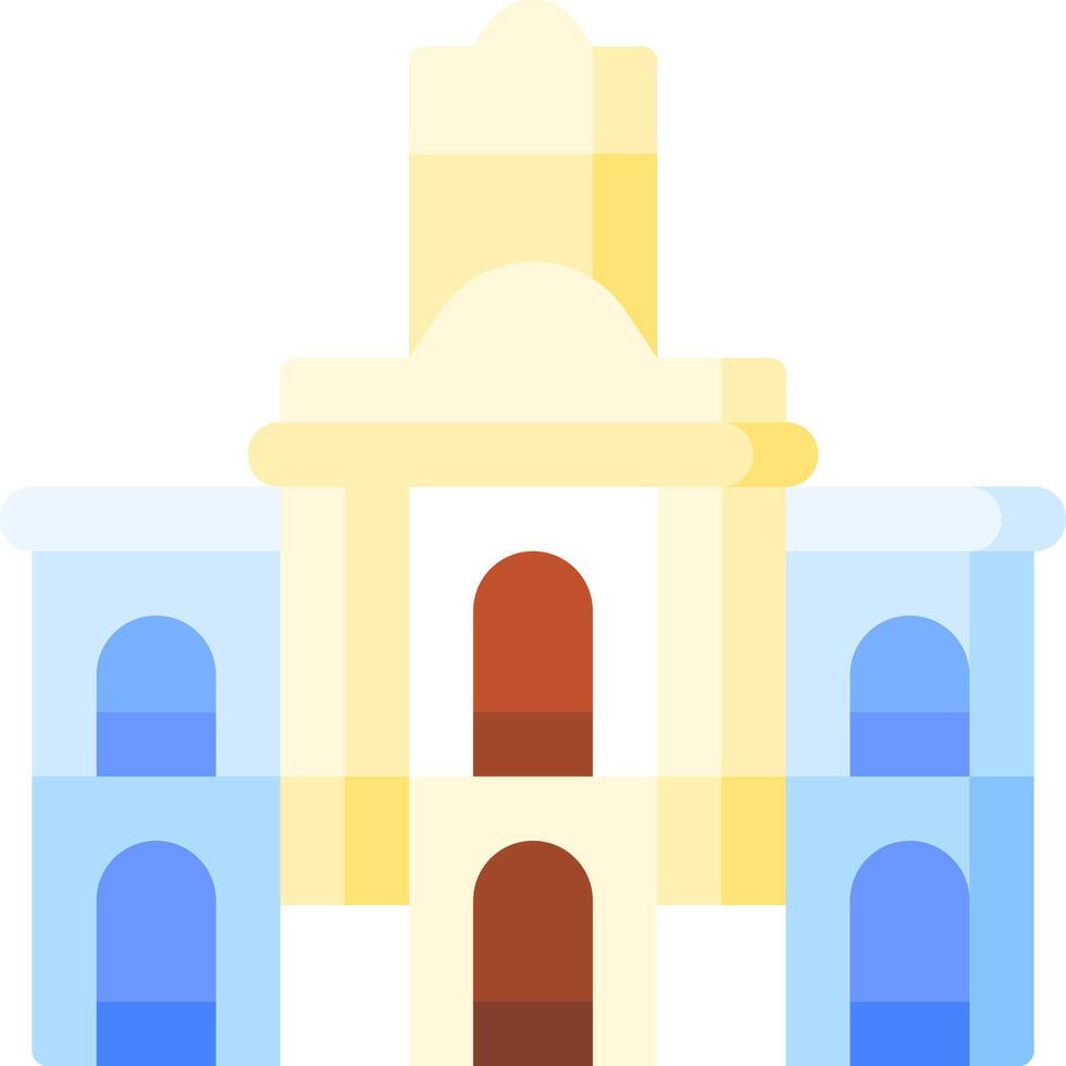A building with a large dome and a large clock vector