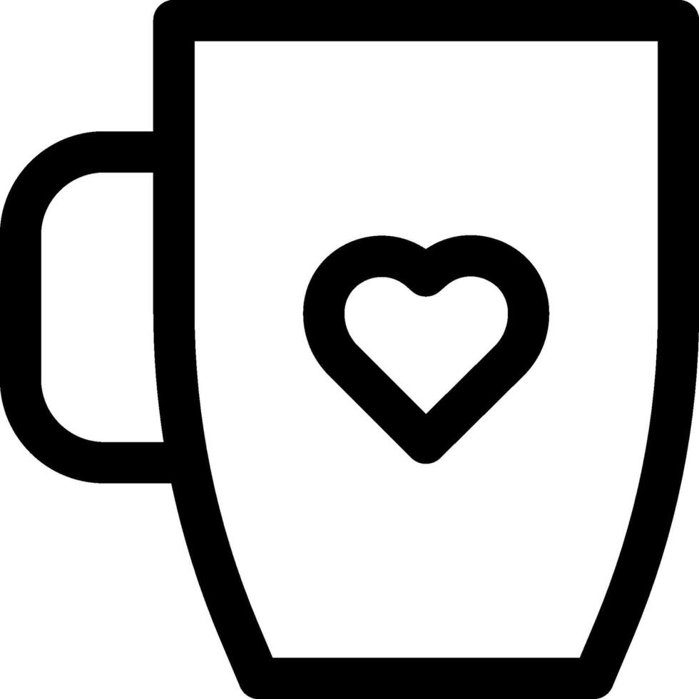Coffee cup with heart icon vector