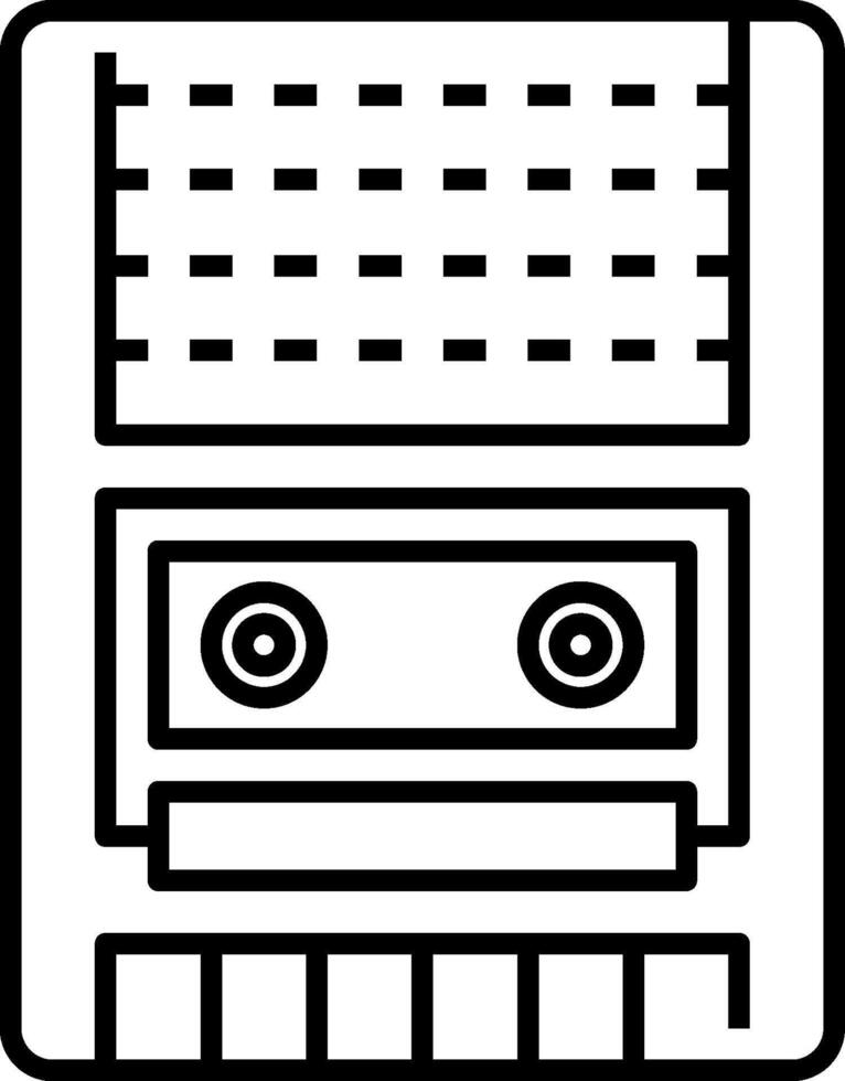 A cassette player icon on a white background vector