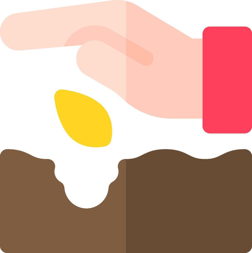 A hand is holding a yellow egg vector
