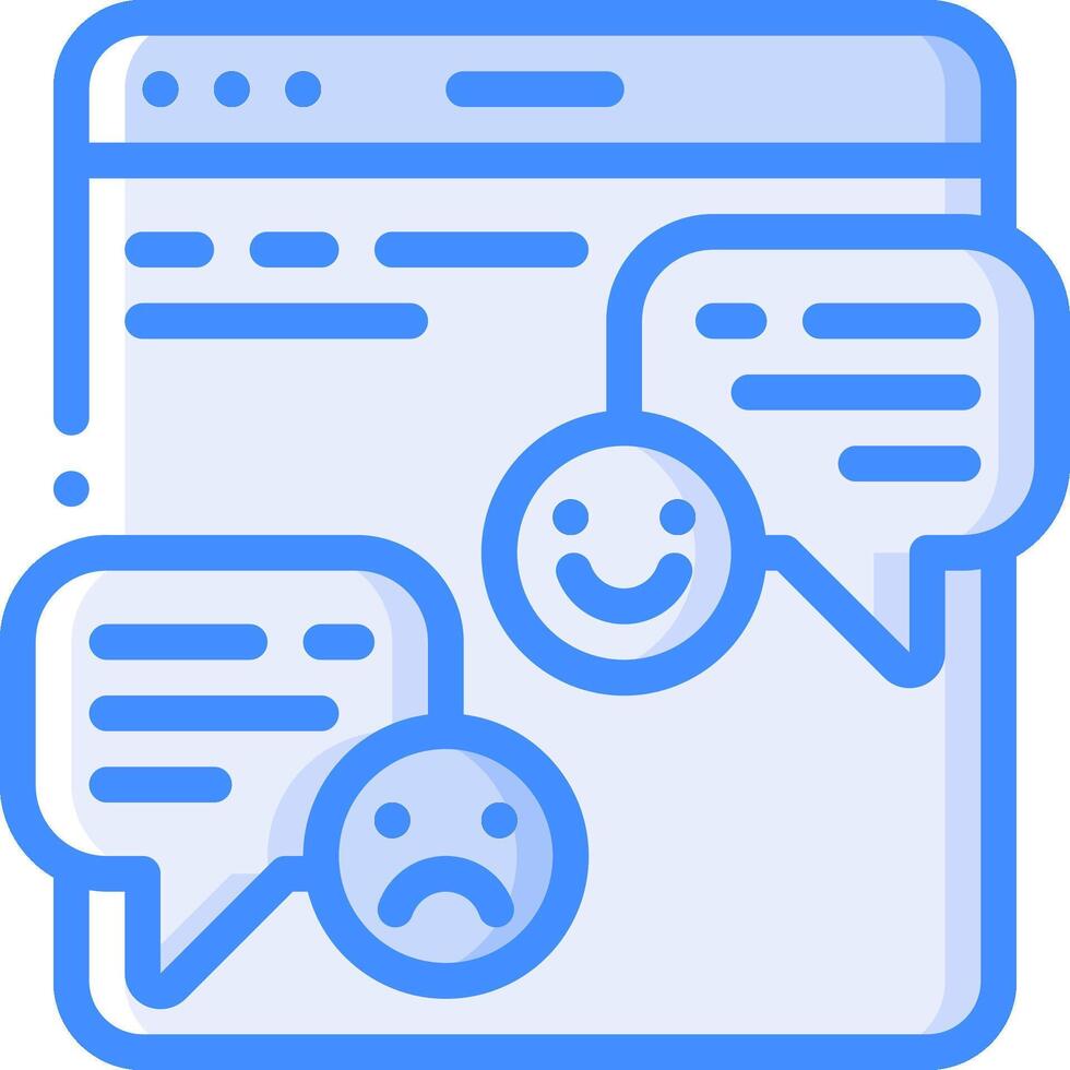 A chat box with two emoticons and a smiley face vector