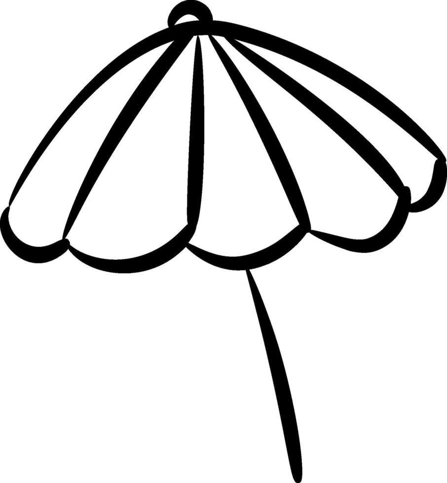 Beach umbrella clip art vector
