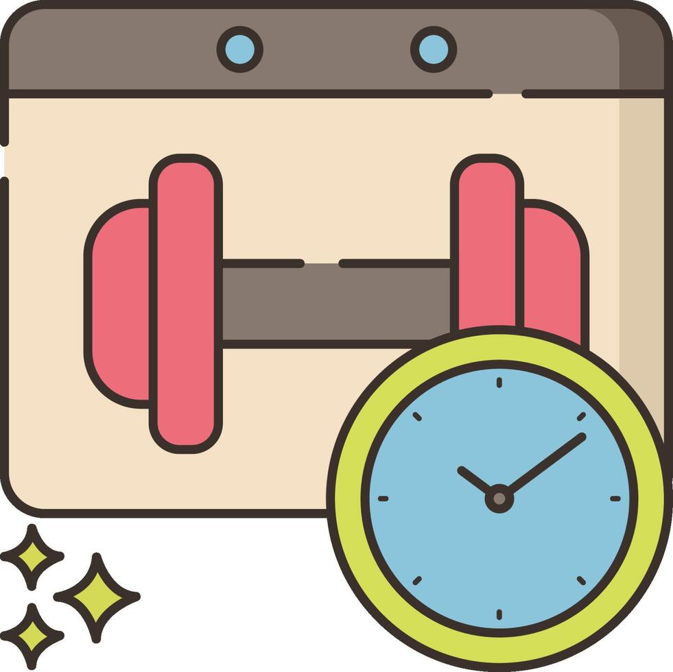 A calendar and a clock with weights vector